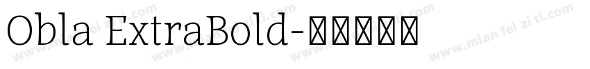 Obla ExtraBold字体转换